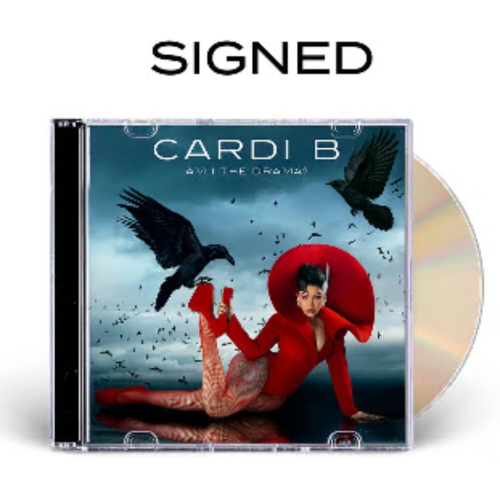 Am I The Drama? Signed CD Cardi B Bodega CD New